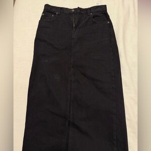 Dr. Denim Black Maxi Skirt